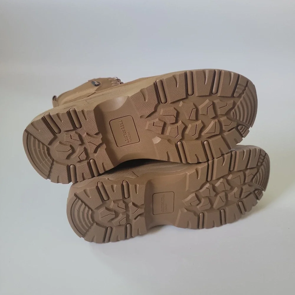 Free Soldier Tactical Cobat Boots Mens 7.5 Brown Gorpcore Streetwear Techwear